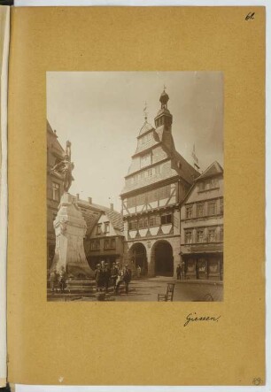Marktplatz, Gießen: Ansicht (aus: Skizzen- und Fotoalbum 18)