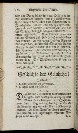 Geschichte der Gelahrheit.