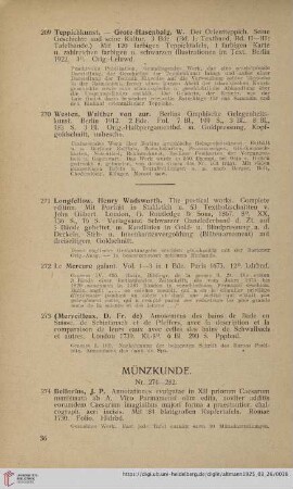 Münzkunde (Nr. 274-287)