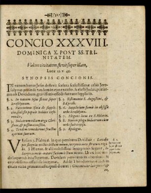 Concio XXXVIII. Dominica X. Post SS. Trinitatem.