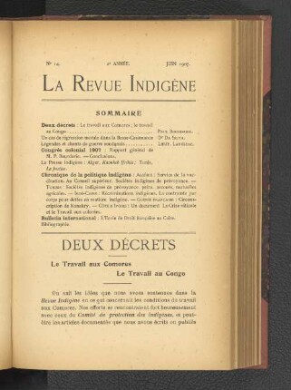 2e Année. Nr. 14, Juin 1907.