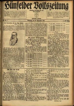Ausgabe vom Dienstag, den 25. November 1919.