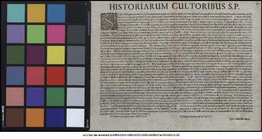 Historiarum Cultoribus S.P. : P.P. Ienae d. 16. April. anno MDCXLIII.