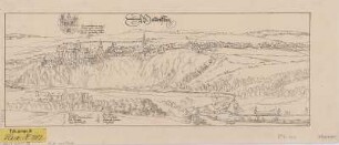 Ansicht von Wolkenstein, Lithographie nach Federzeichnung von 1628, 1890 : Wolkenstein / [Zeichner Wilhelm Dilich. Hrsg. d. Faks.: Ehregott Zschille]. - [Unveränd. Nachdr. der Federzeichng. von 1628]. - [Leipzig] , [um 1890]. - 1 Kunstbl. : Lithogr. ; 38 x 14 cm