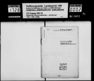 Ornstein, Dr. Max, Arzt in Karlsruhe, Erna Mannheimer geb. Ornstein in Frankfurt am Main und Elsa Wertheimer geb. Ornstein in Amsterdam Käufer: Georg Beck, Möbelspediteur in Karlsruhe Lagerbuch-Nr. 117 Karlsruhe