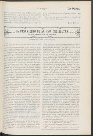 El casamiento de la hija del sultán : De mis recuerdos de oriente