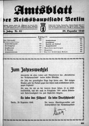 1940,52: Nr. 52, 29. Dezember 1940