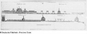 Schloss Pillnitz. Profile der Schloßanlage, um 1730, Nr. 5