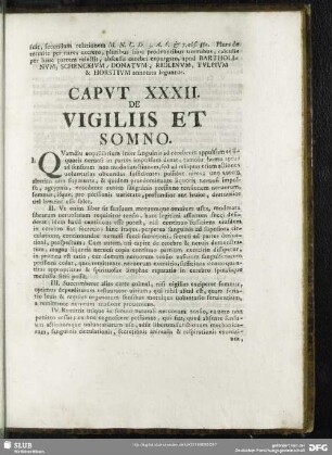Caput XXXII. De Vigiliis Et Somno
