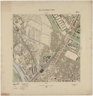 2 : [Dresden Neustadt, Pieschen, Friedrichstadt, Hellerberge, Altstadt], 1911 : 2 : [Dresden Neustadt, Pieschen, Friedrichstadt, Hellerberge, Altstadt]. - 4. Aufl. - 1:5 000. - [Dresden] : Stadtvermessungsamt , 1911. - 1 Kt. : mehrfarb.
