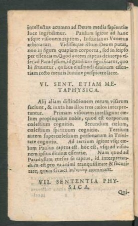 VII. Sententia Physica.
