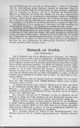 Rückmarsch und Heimkehr.