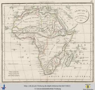Afrique divisée en ses principaux états. 1826.