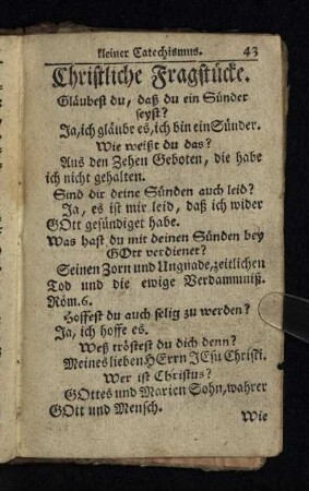 Christliche Fragstücke
