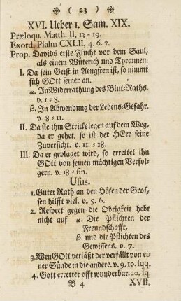 XVI. Ueber I. Sam. XIX.