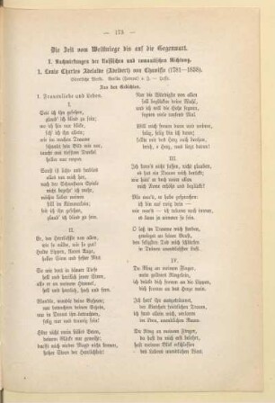 I. Nachwirkungen der klassischen und romantischen Richtung