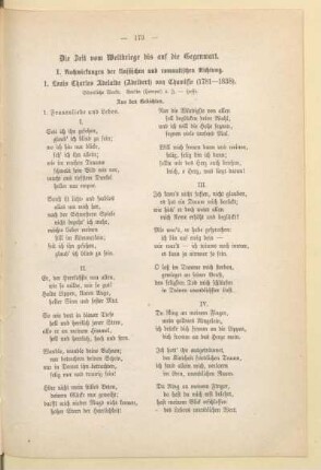 I. Nachwirkungen der klassischen und romantischen Richtung