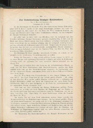 Zur Untersuchung flüssiger Kohlensäure.