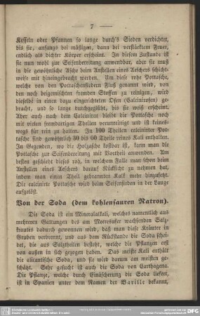 Von der Soda (dem kohlensauren Natron)