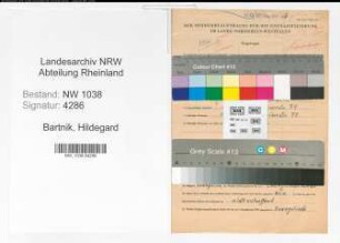 Entnazifizierung Hildegard Bartnik , geb. 01.08.1920 ()