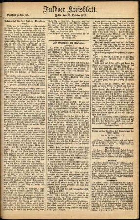 Zweite Ausgabe vom Samstag, den 21. Oktober 1876.