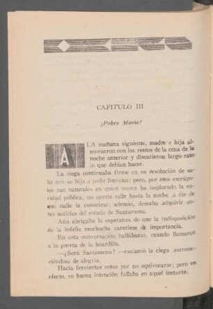 Capítulo III - ¡Pobre María!