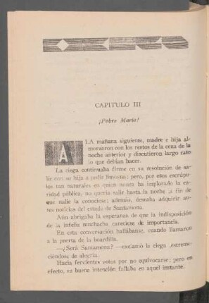 Capítulo III - ¡Pobre María!