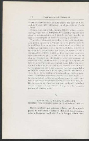[2.] - Reseña sumaria del estado actual de nuestros conocimientos sobre la Patagonia Occidental