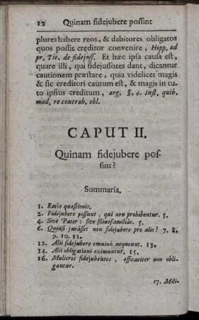 Caput II. Quinam fidejubere possint?