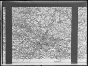 Dresden und Umgebung, Ausschnitt aus der topographischen Übersichtskarte des Deutschen Reiches, M 1 : 100 000