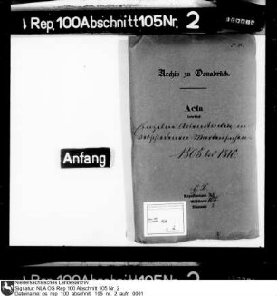 Verschiedene Markensachen, einzelne Aktenstücke