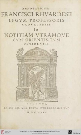 Annotationes Francisci Rhvardesii Legvm Professoris