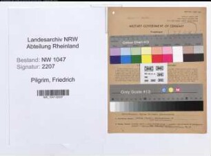 Entnazifizierung Friedrich Pilgrim , geb. 13.04.1895 (Lehrer)