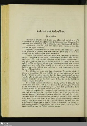 Erlebtes und Erlauschtes