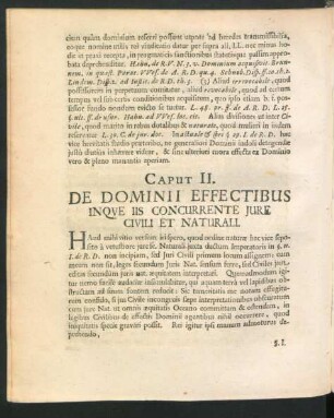 Caput II. De Dominii Effectibus Inque Iis Concurrente Jure Civili Et Naturali.