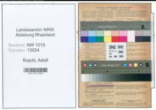Entnazifizierung Adolf Kracht , geb. 08.09.1893 (Dreher)