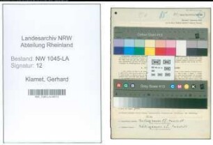 Entnazifizierung Gerhard Klamet , geb. 22.06.1914 (Angestellter)