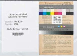 Entnazifizierung Heinrich Geilenkothen, geb. 29.07.1901 (Tiefbauingenieur)