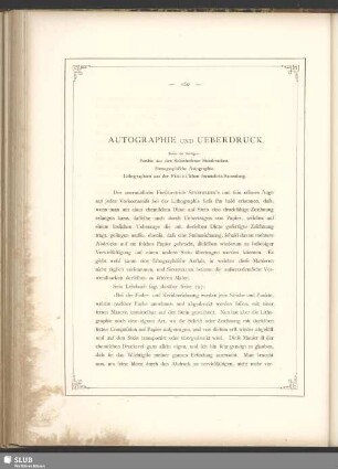 Autographie und Überdruck