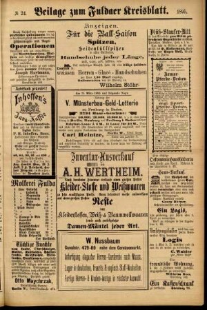 Zweite Ausgabe vom Samstag, den 23. Februar 1895.