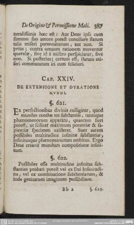 Cap. XXIV. De Extensione Et Duratione Mundi