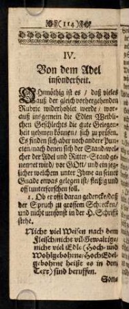 116-126, IV. Von dem Adel insonderheit