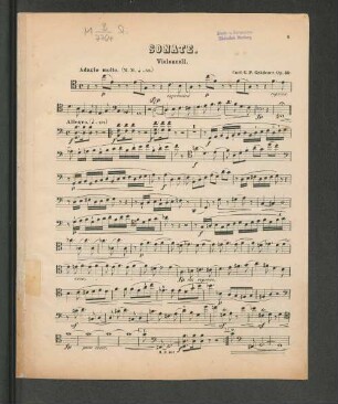 Sonate. Violoncell.