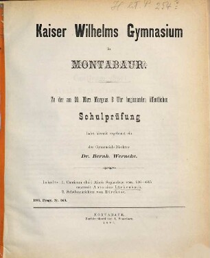 Zu der ... Schulprüfung ladet hiermit ergebenst ein. 1882/83