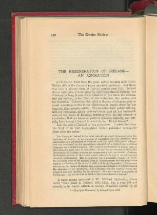 The Regeneration of Ireland - An Aspiration