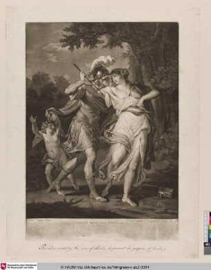 [Rinaldo und Armida; Renaldo arresting the arm of Almida to prevent her purpose of suicide]