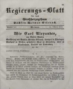 Nr. 18 : 16. Oktober 1860