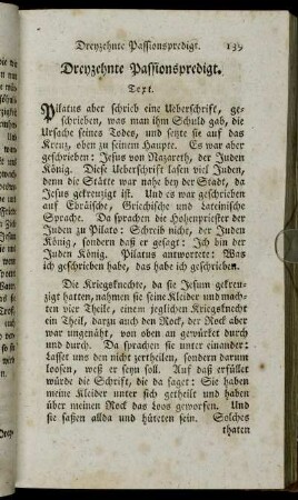 Dreyzehnte Passionspredigt.