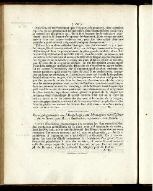 Essai géognostique sur l´Erzgebirge, ou Montagnes métallifères de la Saxe;