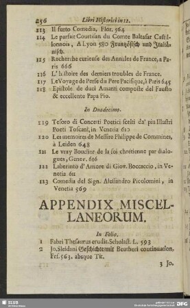 Appendix Miscellaneorum